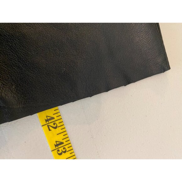 Jacqueline Ferrar Genuine Black Leather Pants Size 6 Black Polyester Lining Sz 6 - Picture 6 of 9